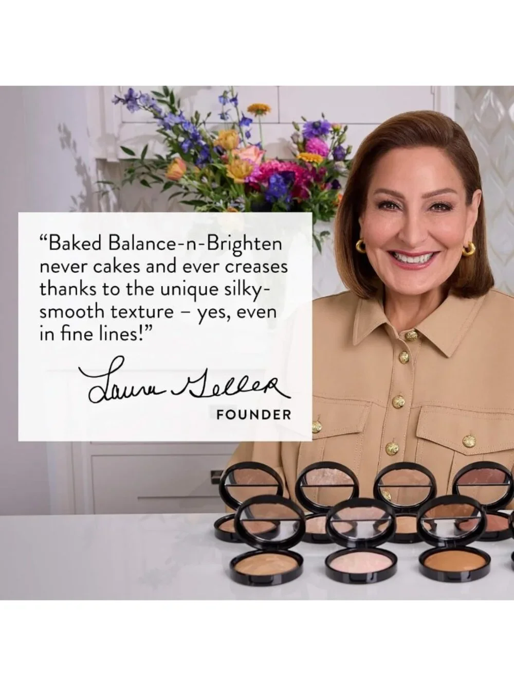 Baked Balance-n-Brighten Powder Foundation - Medium, Flawless Finish